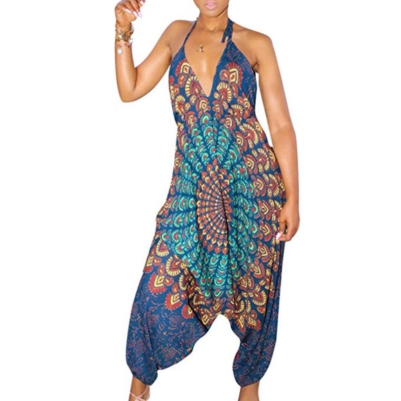 Pants - 🏆Boho Loose Fit Harem Jumpsuit
